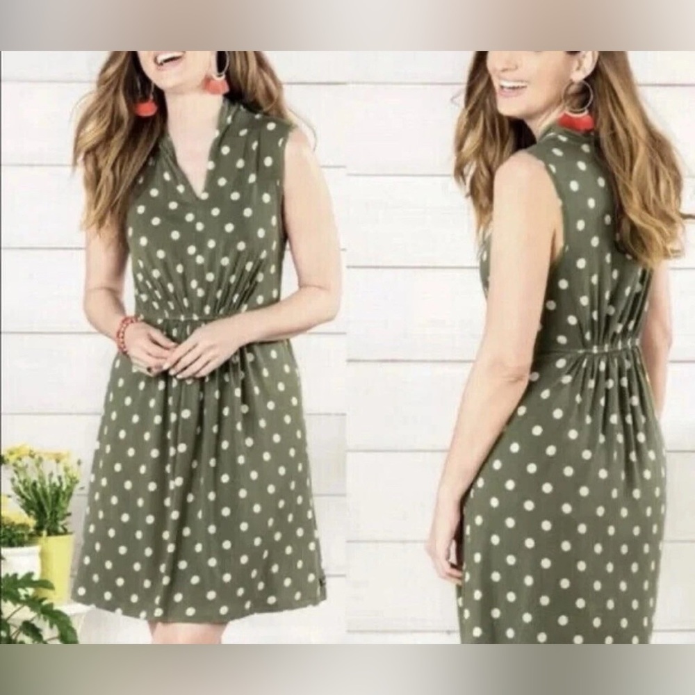 Matilda Jane Women’s‎ Green and White Polka Dot Dress Size XS